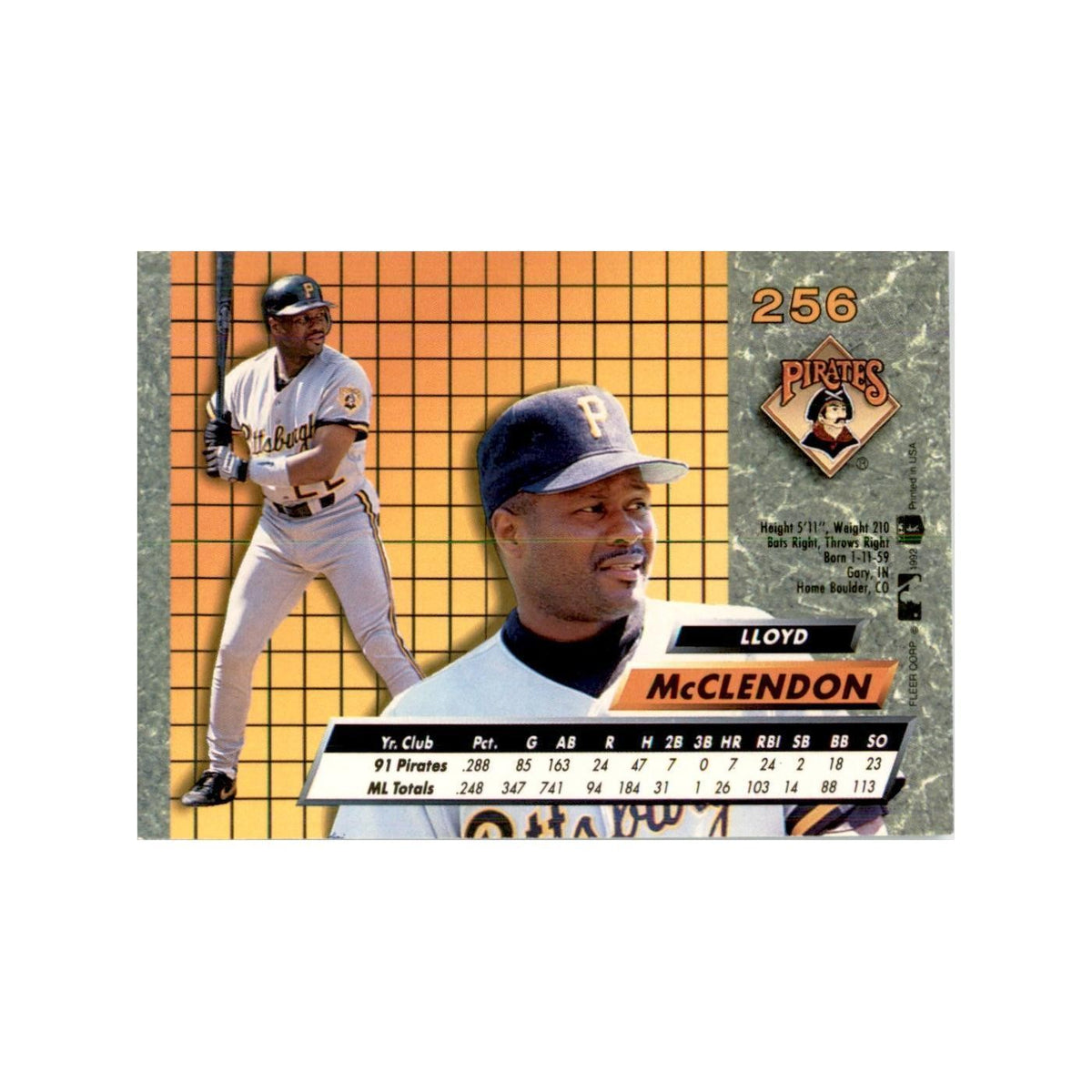 1992 Fleer Ultra Lloyd McClendon Baseball Cards #256