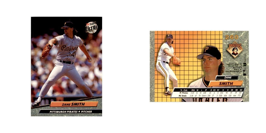 1992 Fleer Ultra Zane Smith Baseball Cards #260