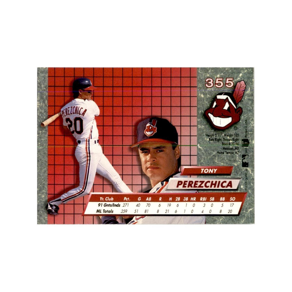 1992 Fleer Ultra Tony Perezchica Baseball Cards #355