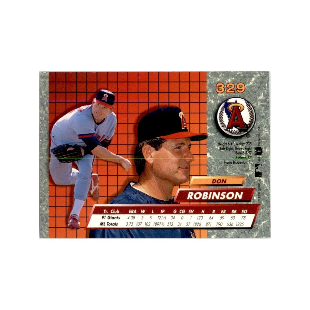 1992 Fleer Ultra Don Robinson Baseball Cards #329