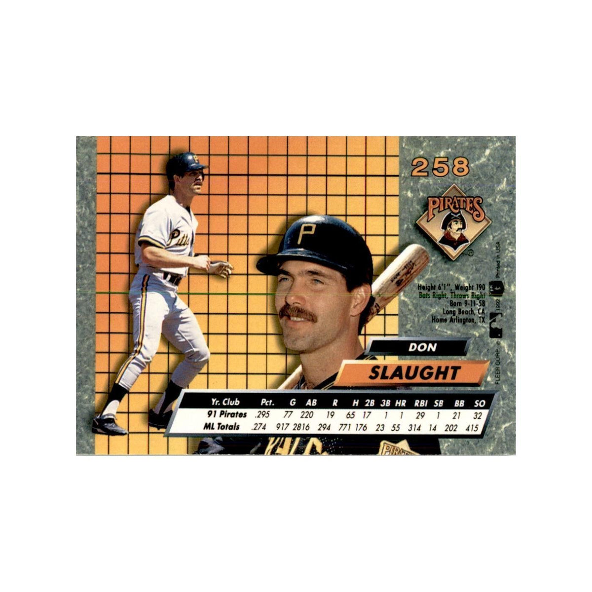 1992 Fleer Ultra Don Slaught Baseball Cards #258
