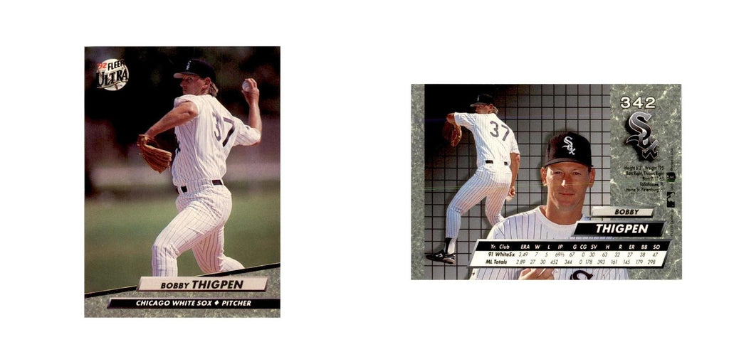 1992 Fleer Ultra Bobby Thigpen Baseball Cards #342