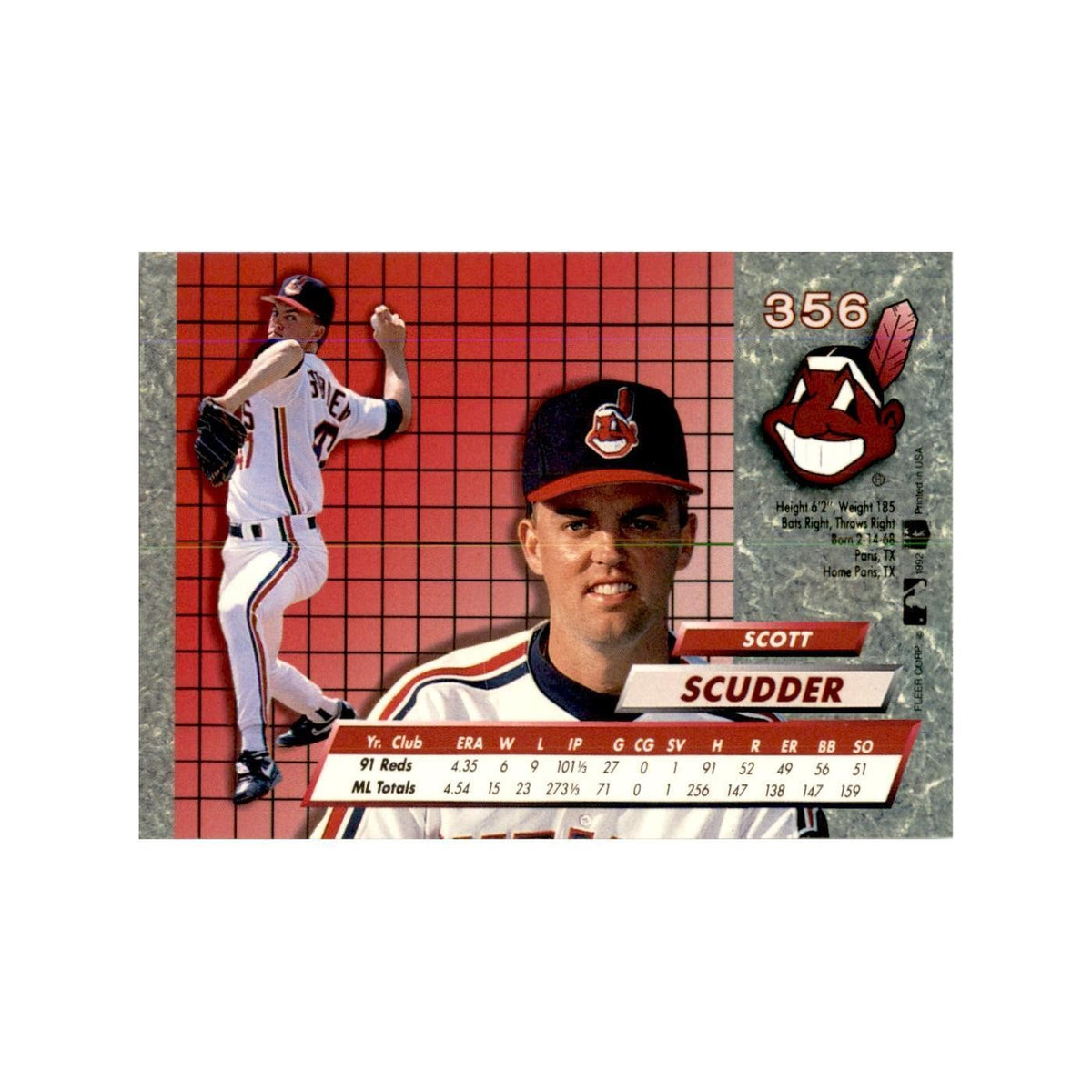 1992 Fleer Ultra Scott Scudder Baseball Cards #356
