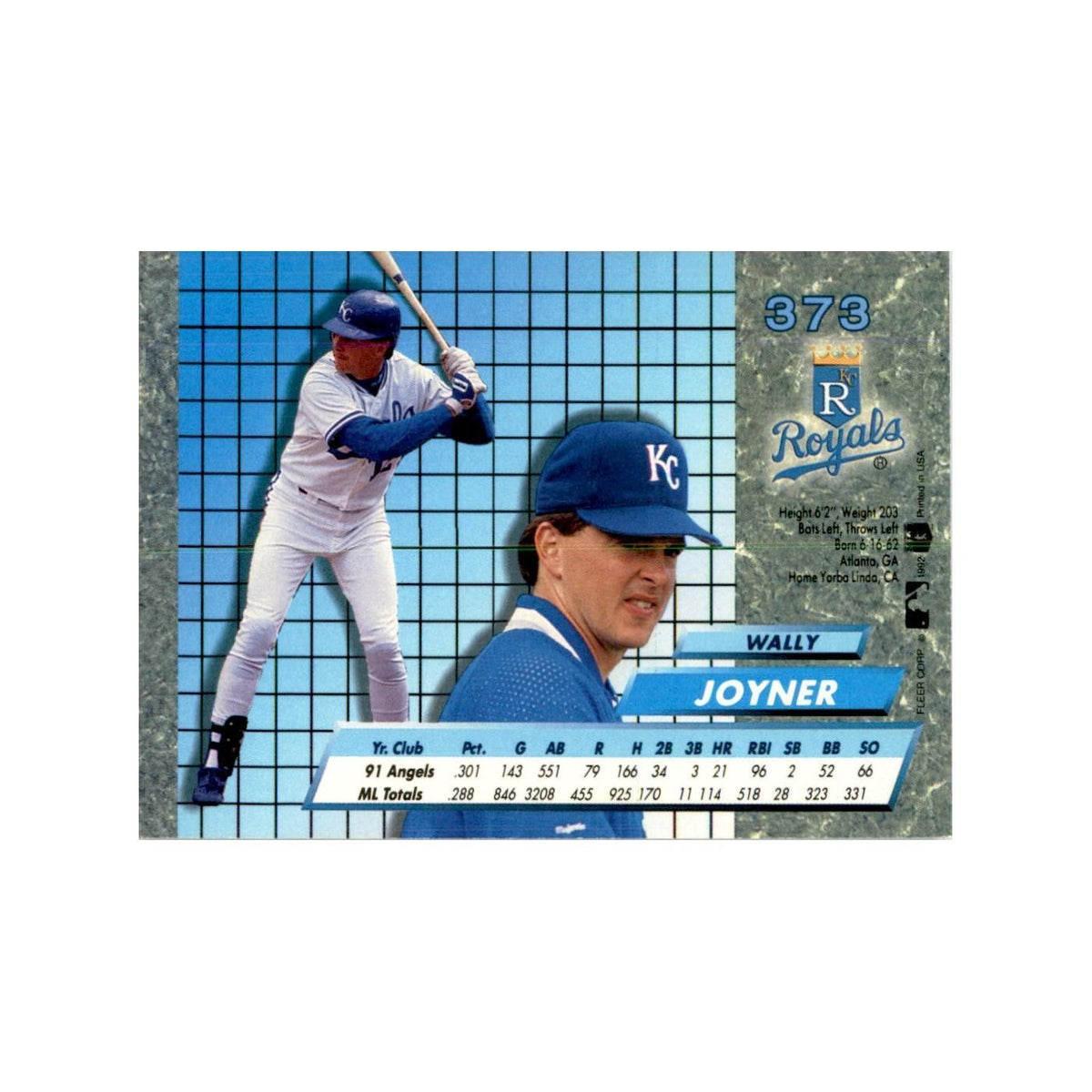 1992 Fleer Ultra Wally Joyner Baseball Cards #373