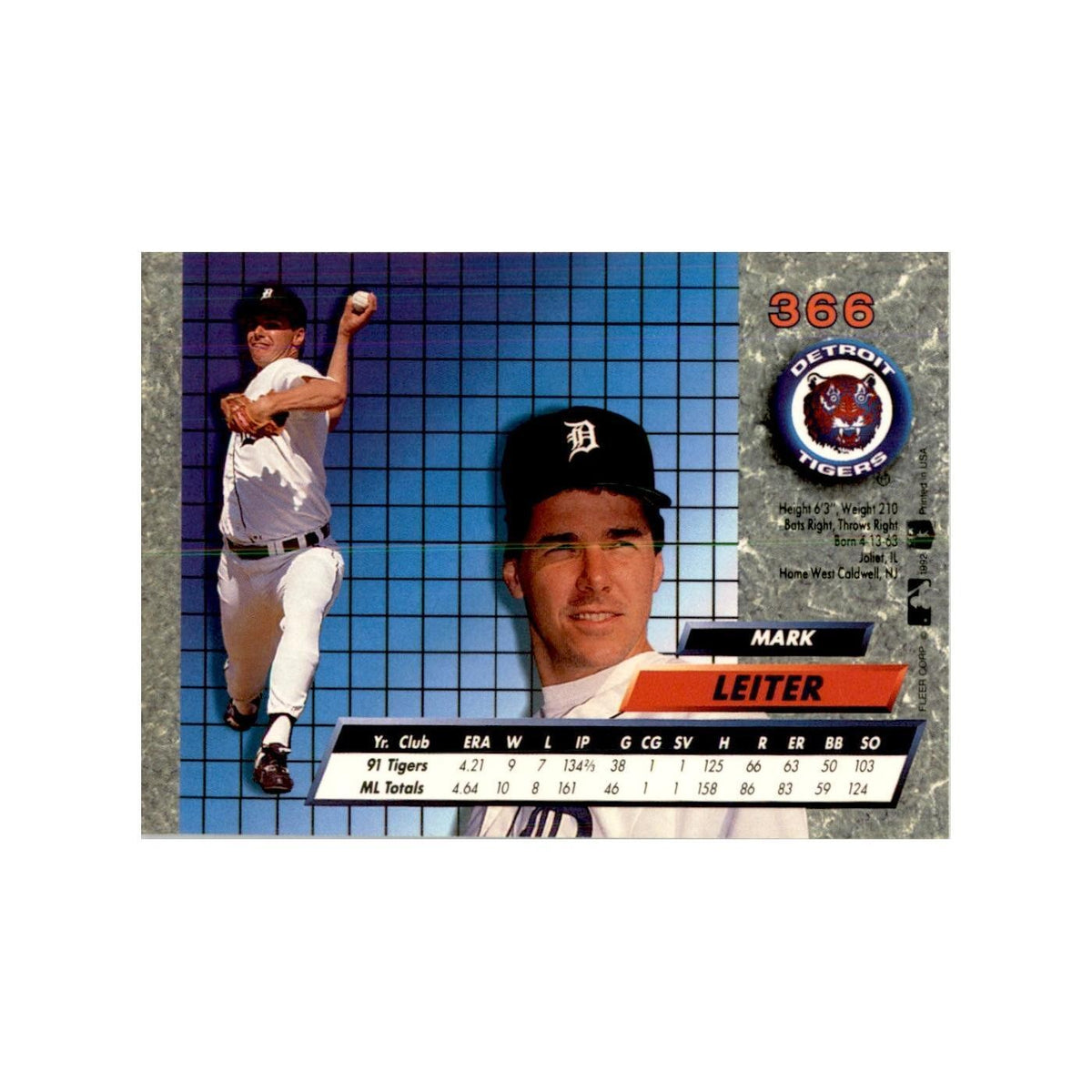 1992 Fleer Ultra Mark Leiter Baseball Cards #366