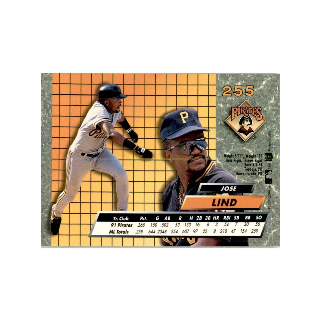1992 Fleer Ultra Jose Lind Baseball Cards #255