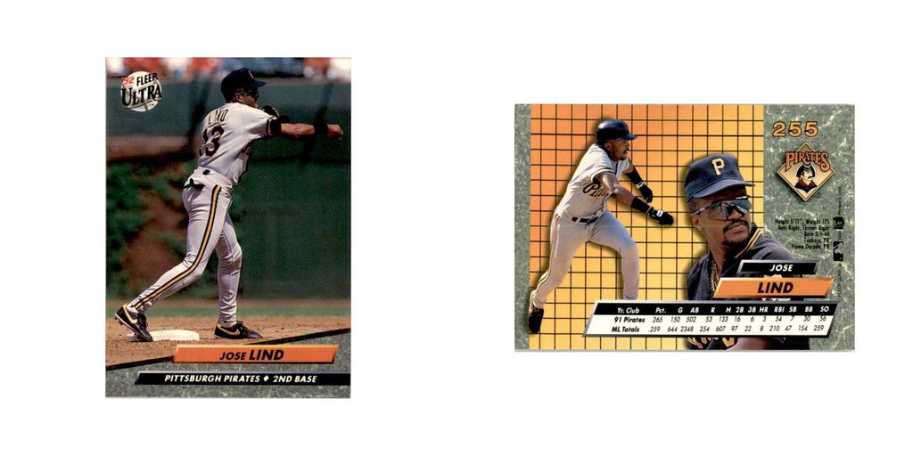 1992 Fleer Ultra Jose Lind Baseball Cards #255