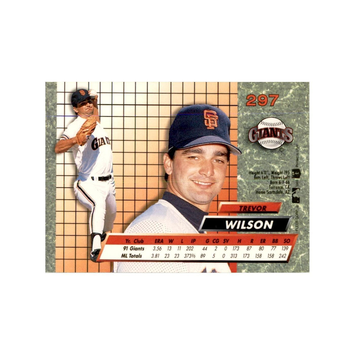 1992 Fleer Ultra Trevor Wilson Baseball Cards #297