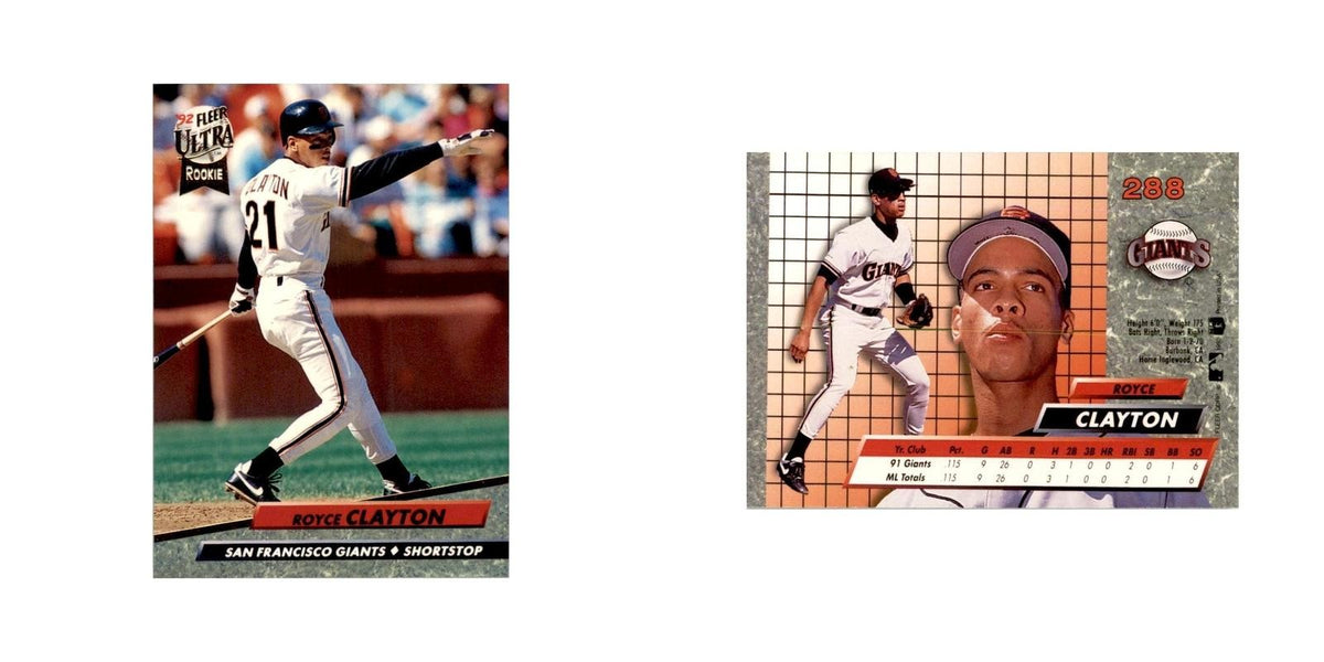 1992 Fleer Ultra Royce Clayton Baseball Cards #288