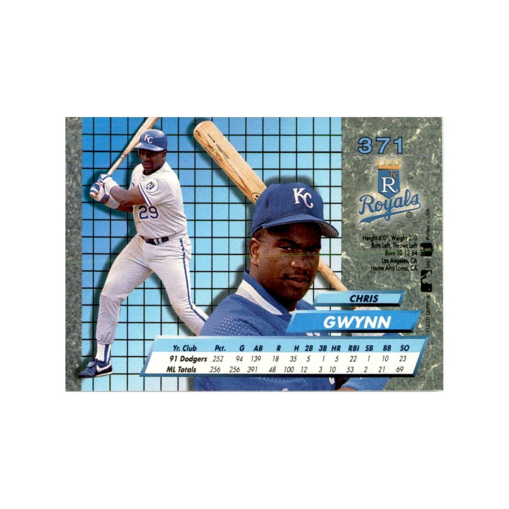 1992 Fleer Ultra Chris Gwynn Baseball Cards #371