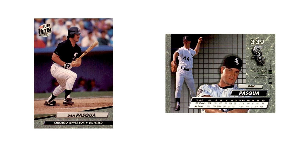 1992 Fleer Ultra Dan Pasqua Baseball Cards #339