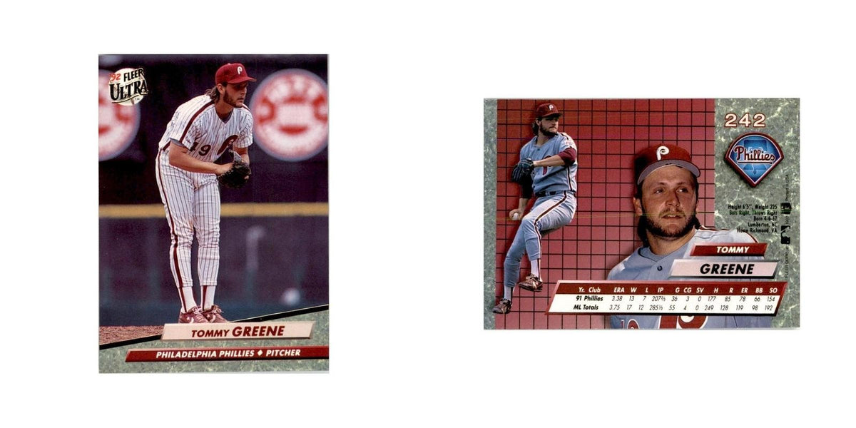 1992 Fleer Ultra Tommy Greene Baseball Cards #242