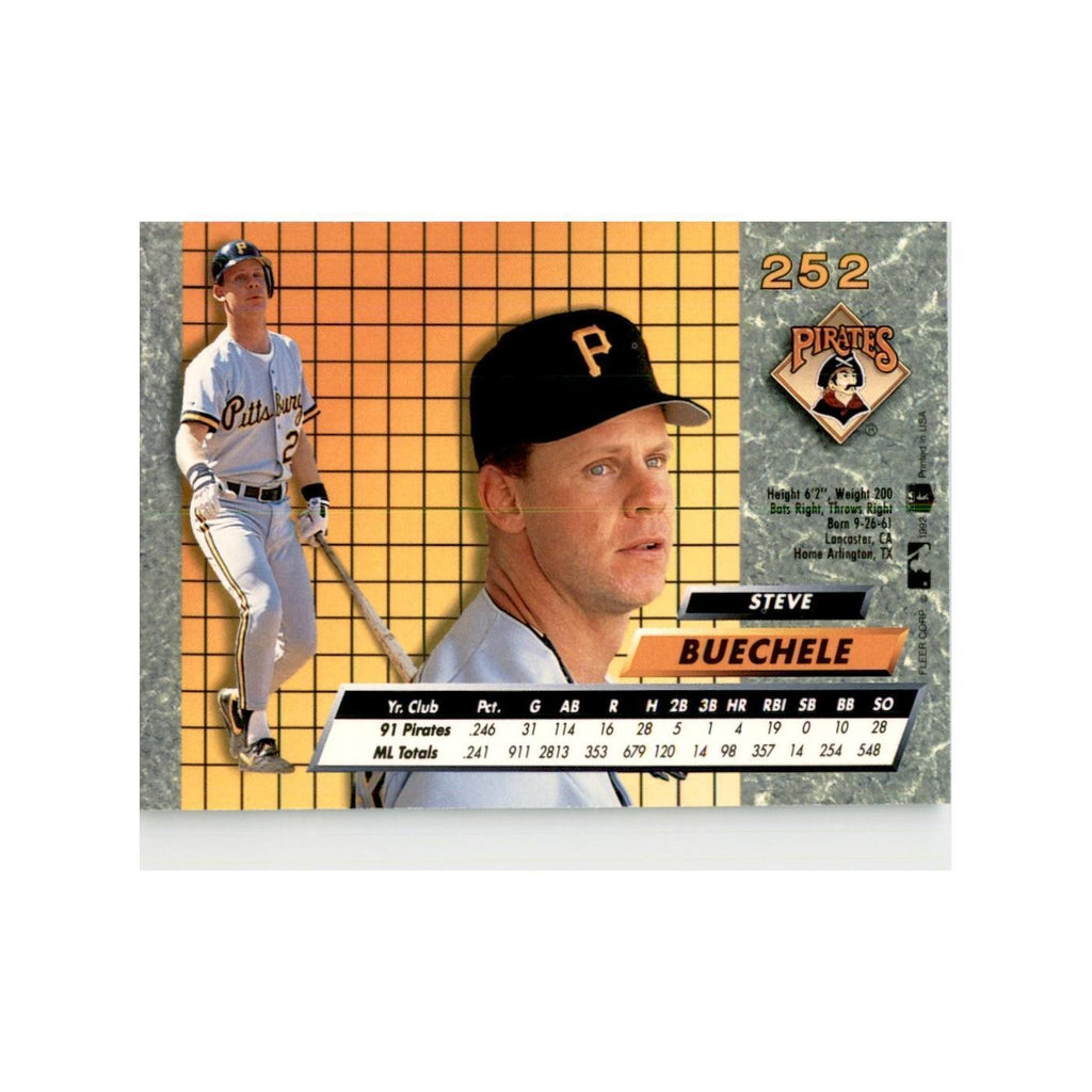 1992 Fleer Ultra Steve Buechele Baseball Cards #252