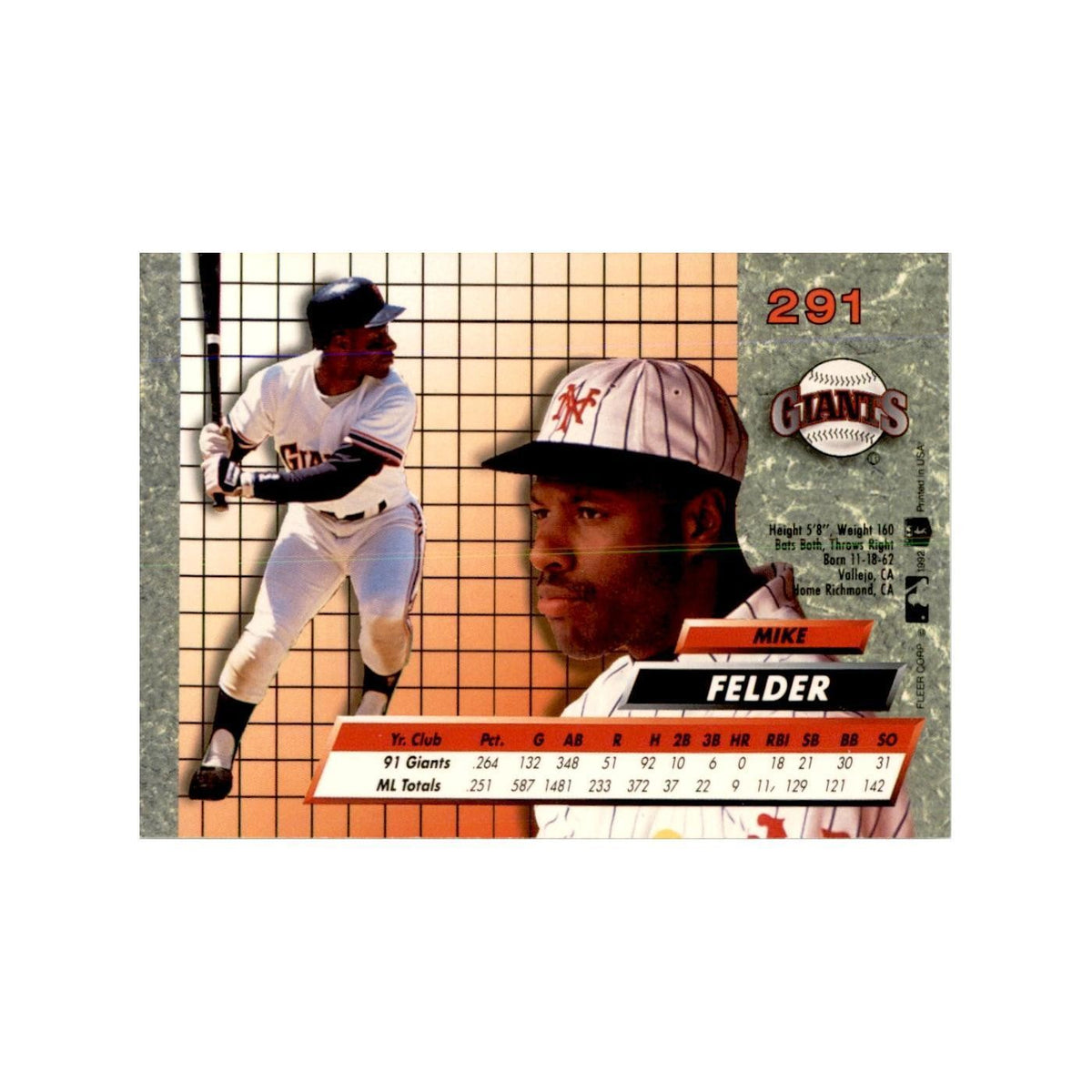 1992 Fleer Ultra Mike Felder Baseball Cards #291