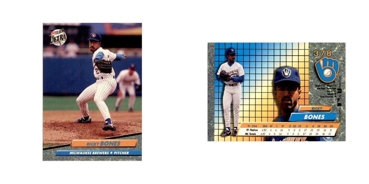 1992 Fleer Ultra Ricky Bones Baseball Cards #378