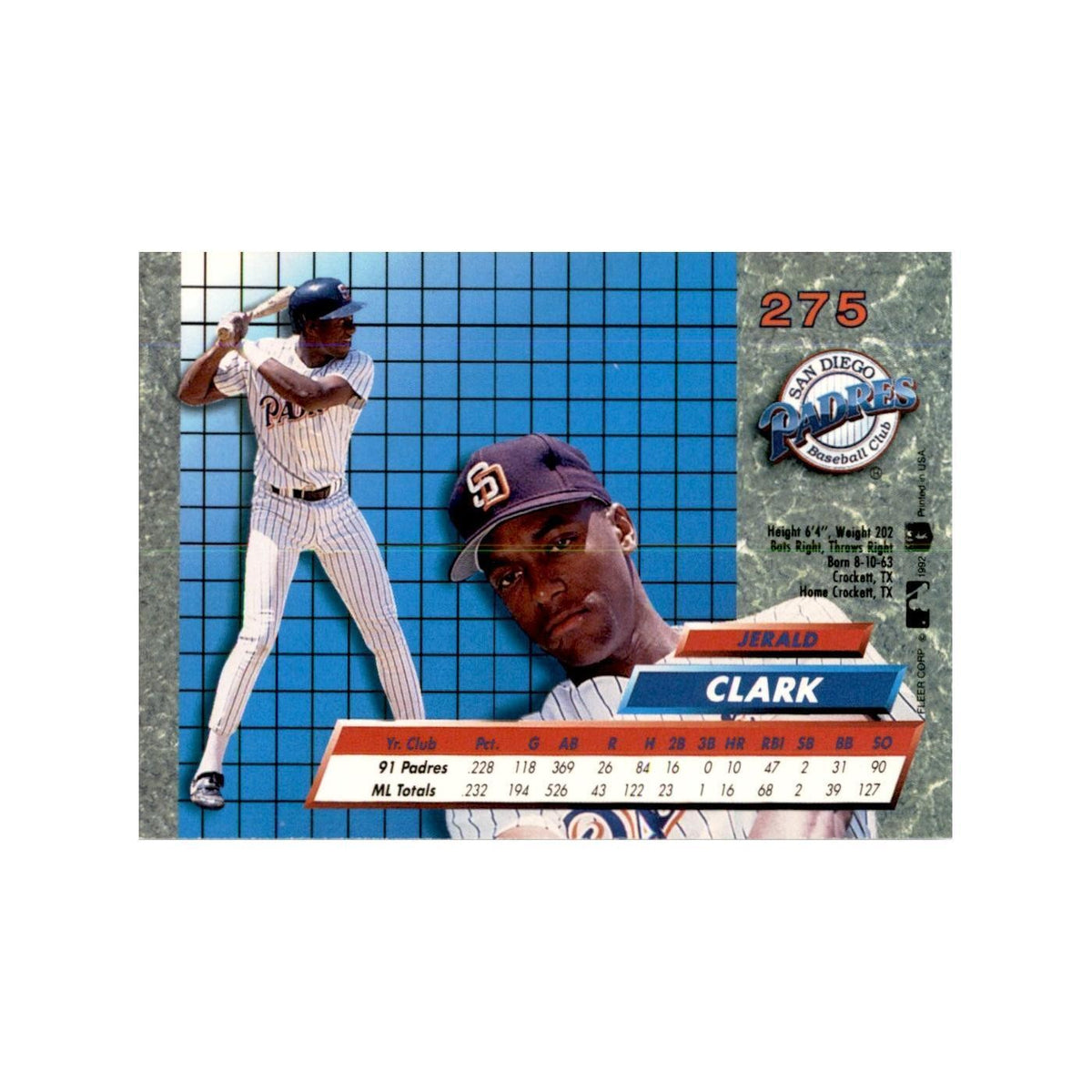 1992 Fleer Ultra Jerald Clark Baseball Cards #275
