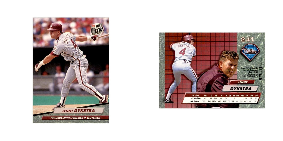 1992 Fleer Ultra Lenny Dykstra Baseball Cards #241