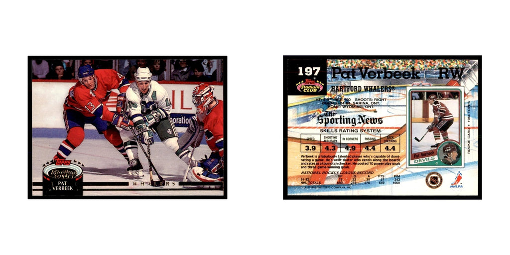 1992 Stadium Club Pat Verbeek Hockery Cards #197