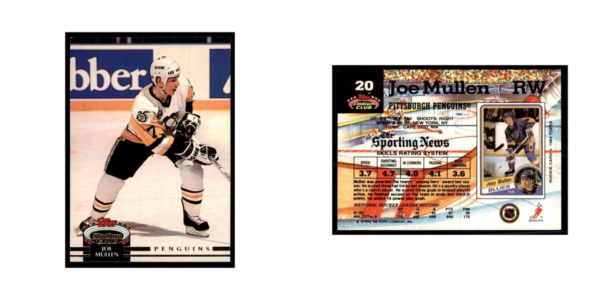 1992 Stadium Club Joe Mullen Hockery Cards #20