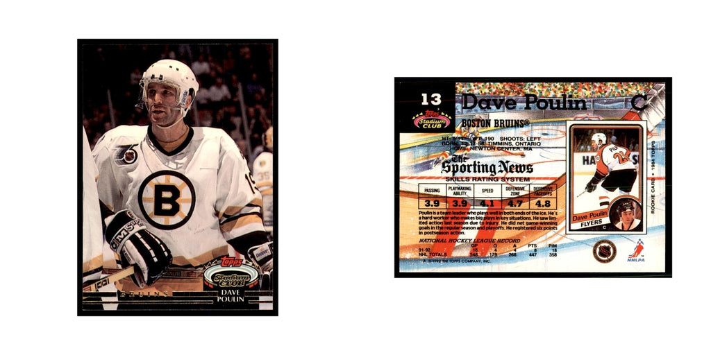 1992 Stadium Club Dave Poulin Hockery Cards #13