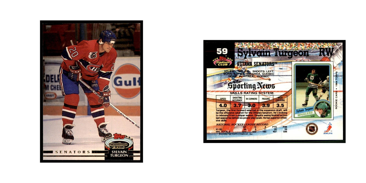 1992 Stadium Club Sylvain Turgeon Hockery Cards #59
