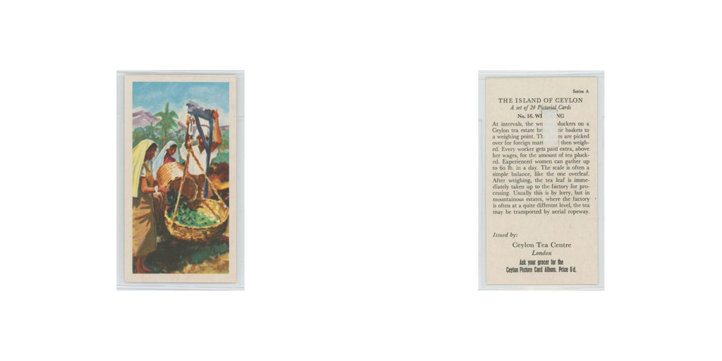 1955 Ceylon Tea Island of Ceylon Weighing #16.0