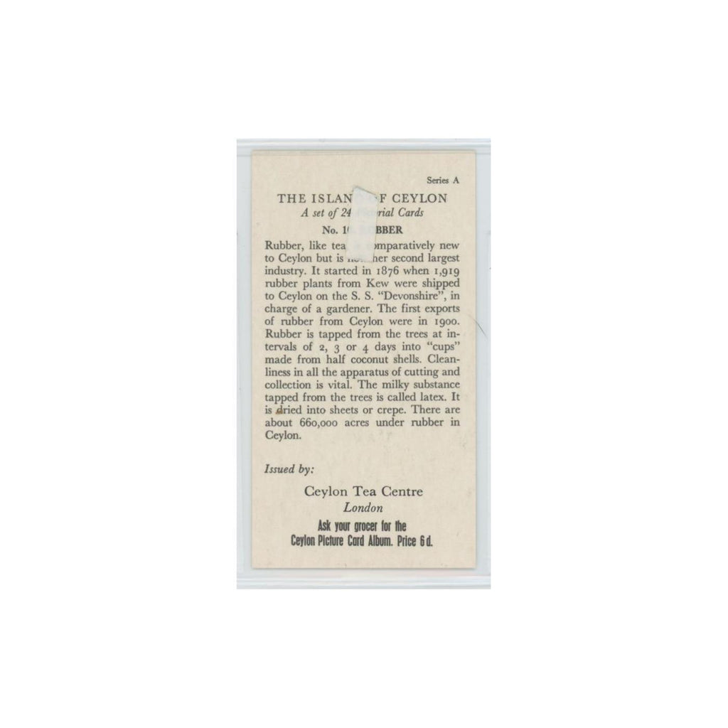 1955 Ceylon Tea Island of Ceylon Rubber #10.0