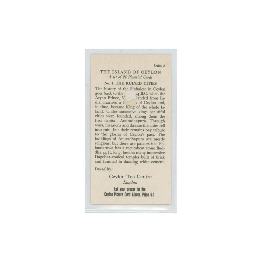 1955 Ceylon Tea Island of Ceylon The Ruined Cities #4.0