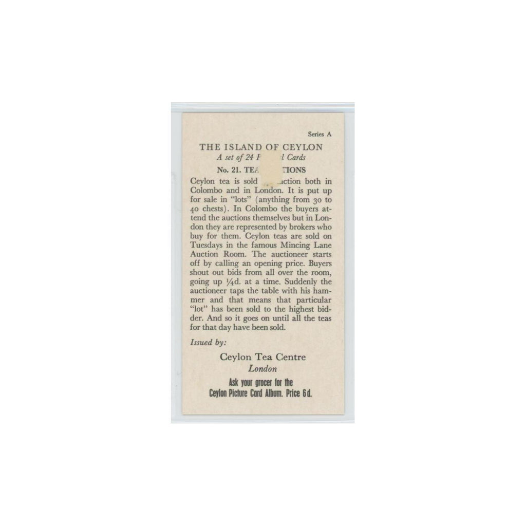 1955 Ceylon Tea Island of Ceylon Tea Auctions #21.0