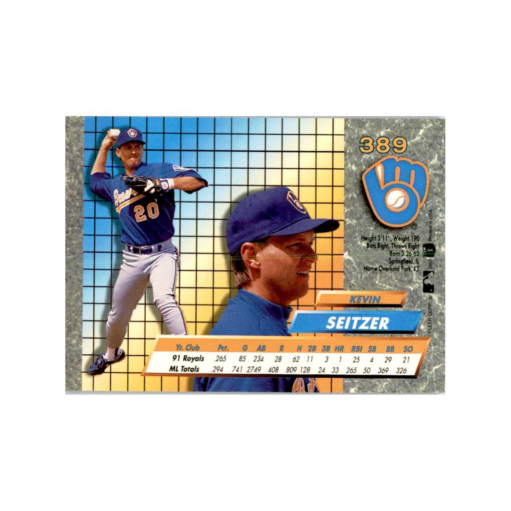 1992 Fleer Ultra Kevin Seitzer Baseball Cards #389