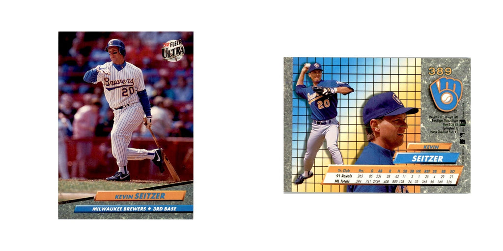 1992 Fleer Ultra Kevin Seitzer Baseball Cards #389
