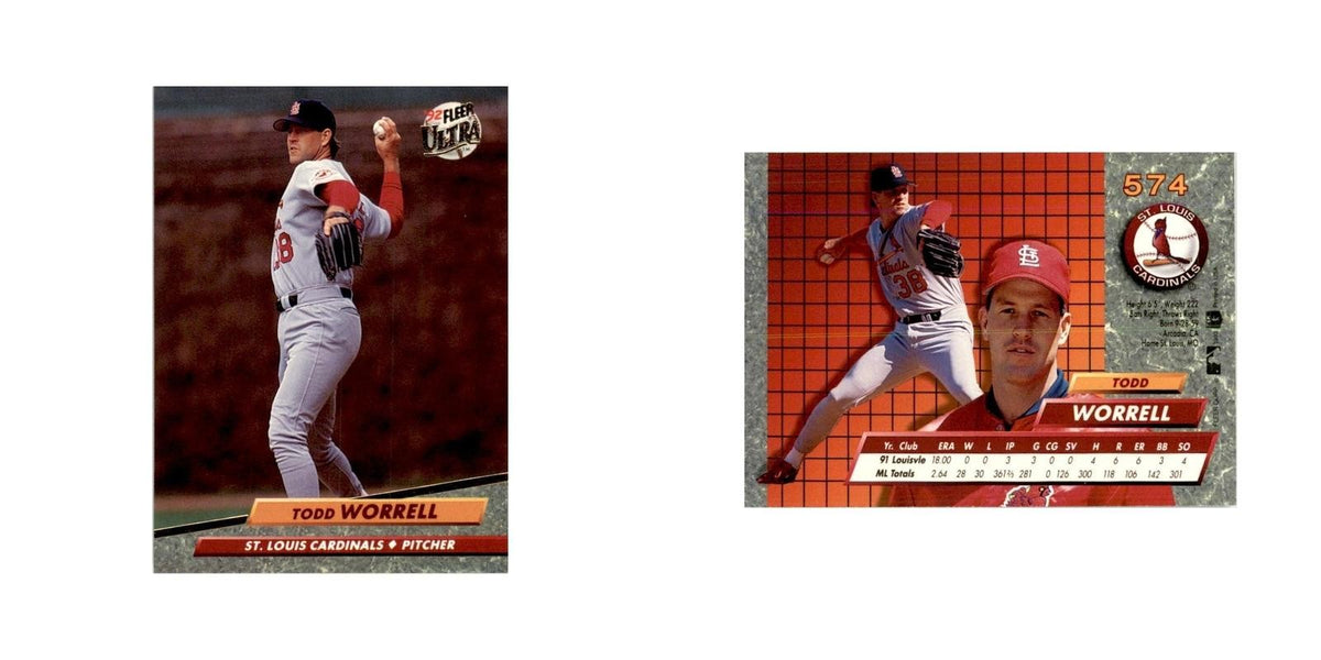 1992 Fleer Ultra Todd Worrell Baseball Cards #574