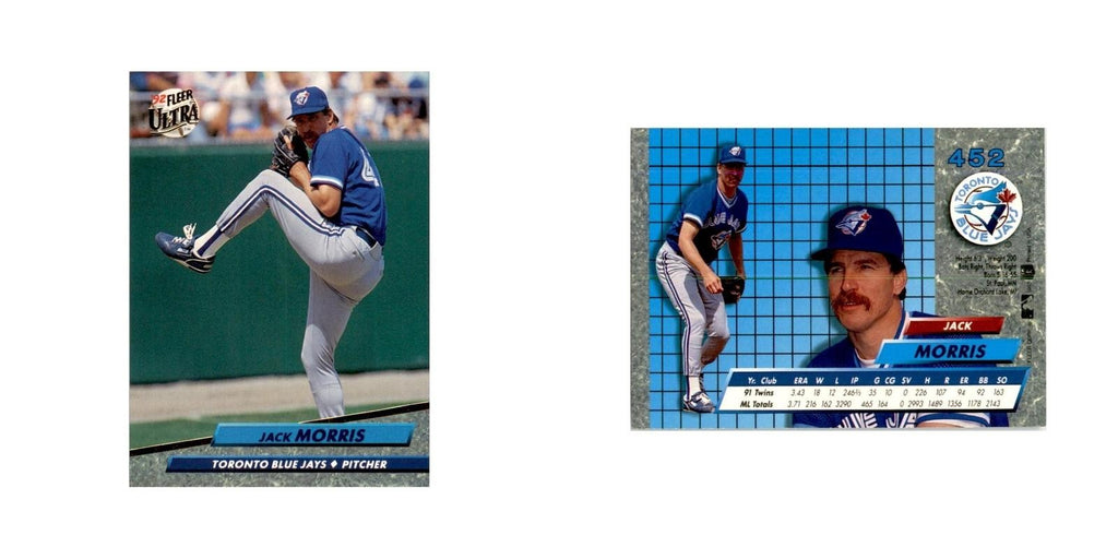 1992 Fleer Ultra Jack Morris Baseball Cards #452