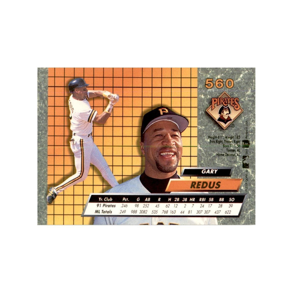 1992 Fleer Ultra Gary Redus Baseball Cards #560