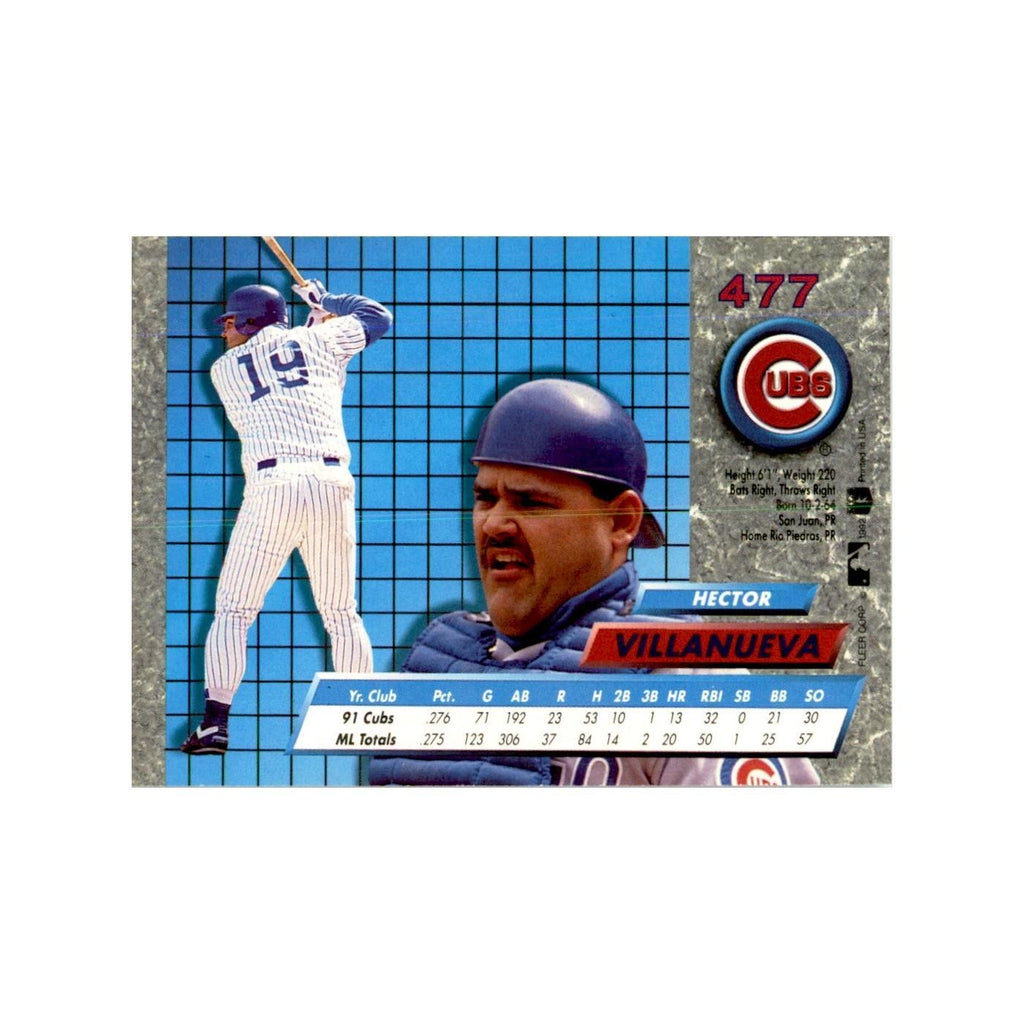 1992 Fleer Ultra Hector Villanueva Baseball Cards #477