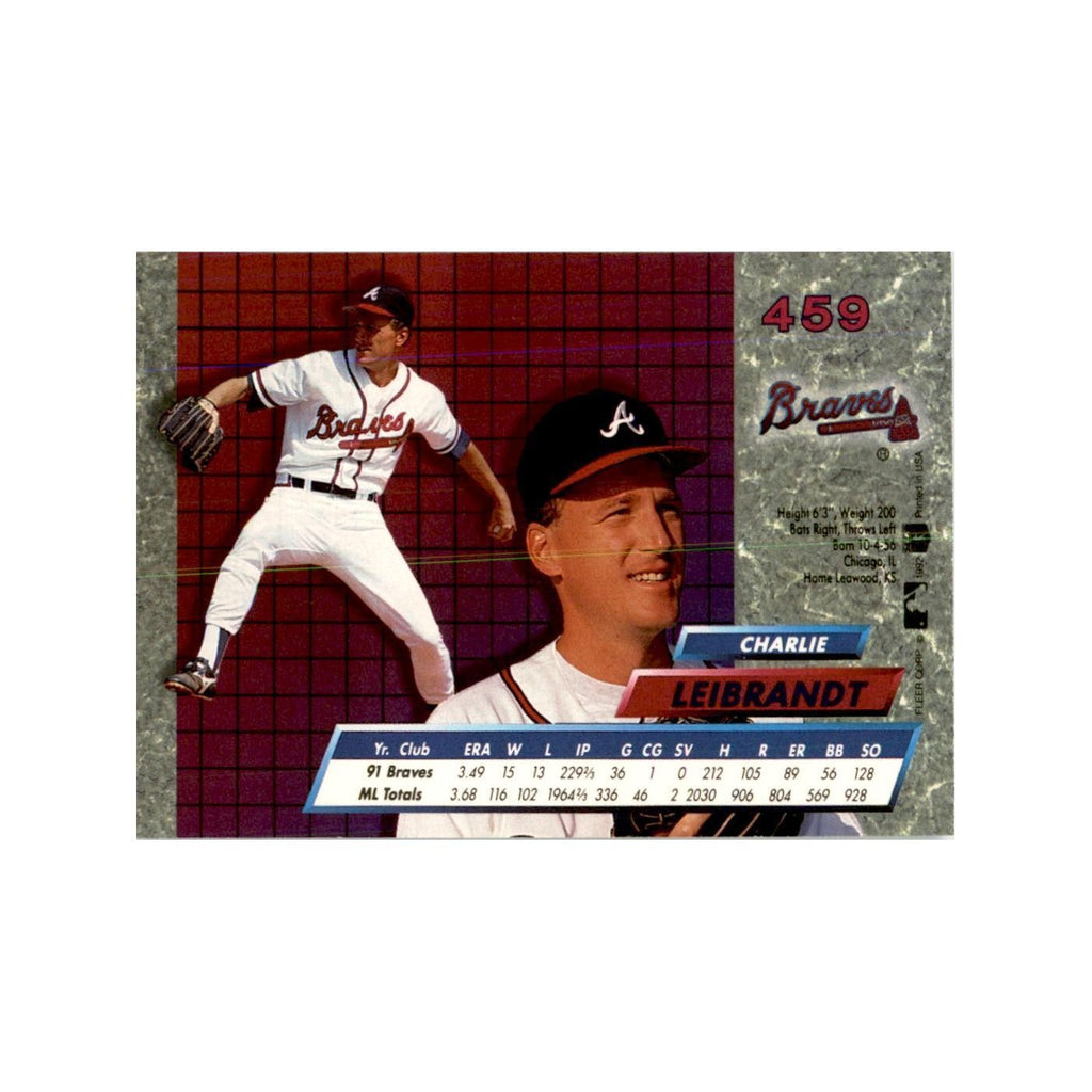 1992 Fleer Ultra Charlie Leibrandt Baseball Cards #459