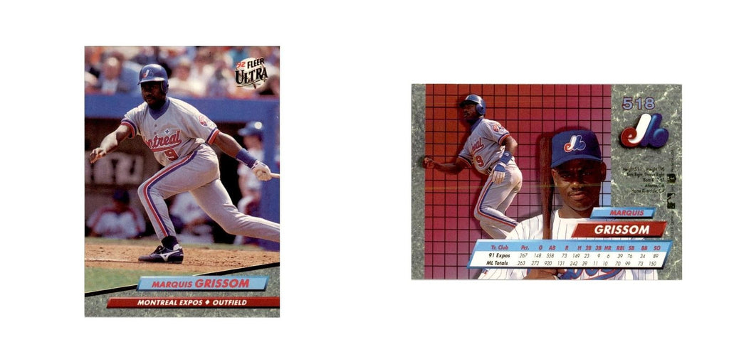 1992 Fleer Ultra Marquis Grissom Baseball Cards #518