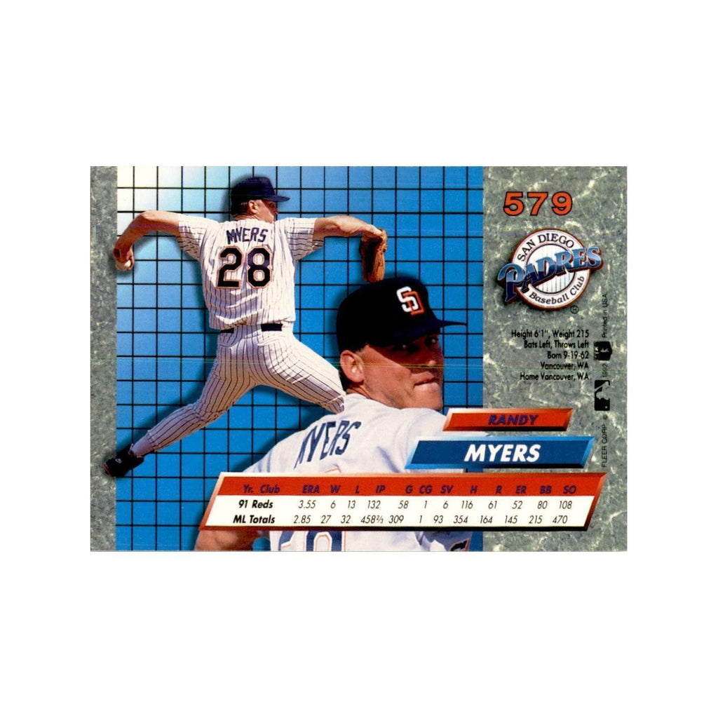 1992 Fleer Ultra Randy Myers Baseball Cards #579