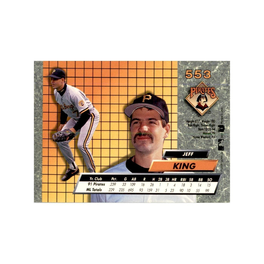1992 Fleer Ultra Jeff King Baseball Cards #553