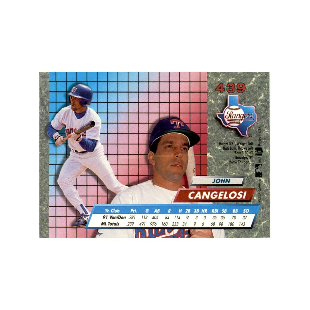 1992 Fleer Ultra John Cangelosi Baseball Cards #439