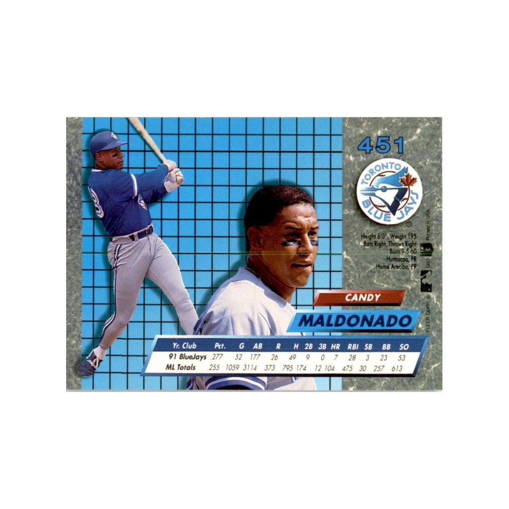 1992 Fleer Ultra Candy Maldonado Baseball Cards #451