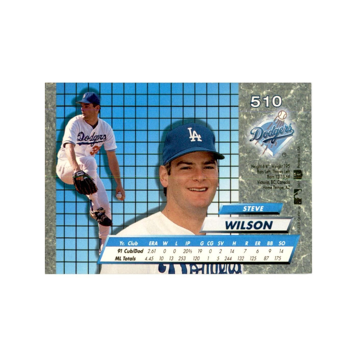 1992 Fleer Ultra Steve Wilson Baseball Cards #510