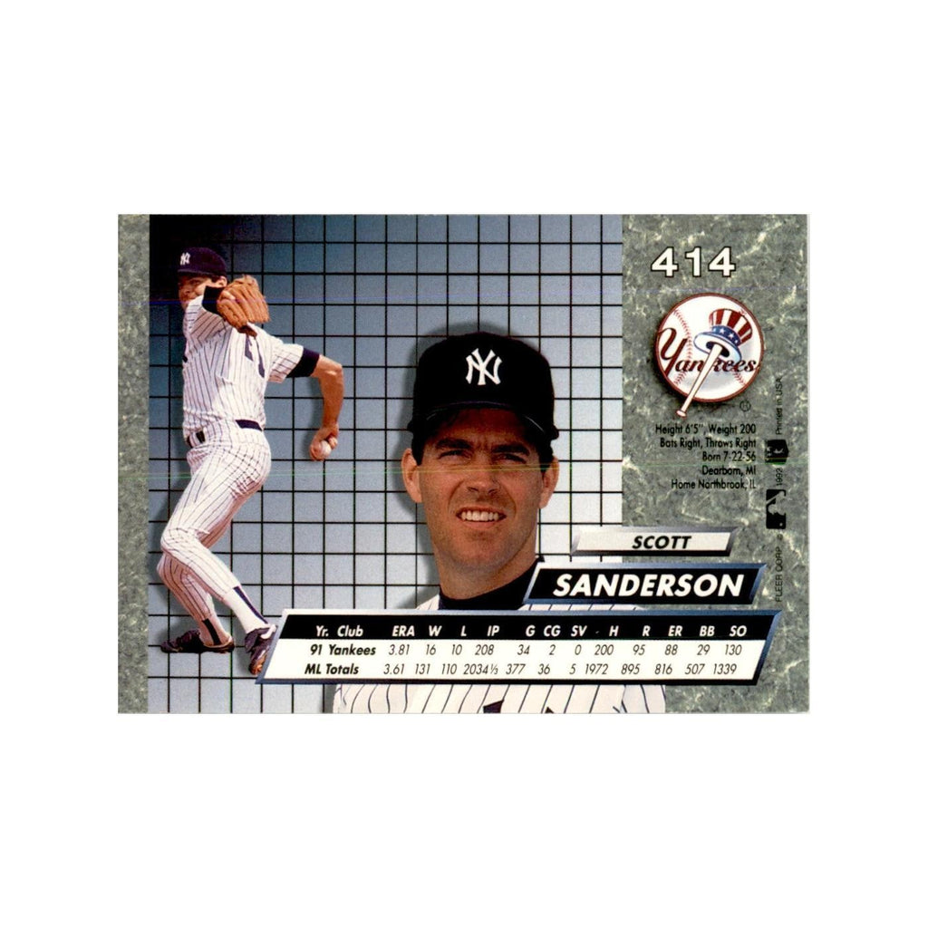 1992 Fleer Ultra Scott Sanderson Baseball Cards #414