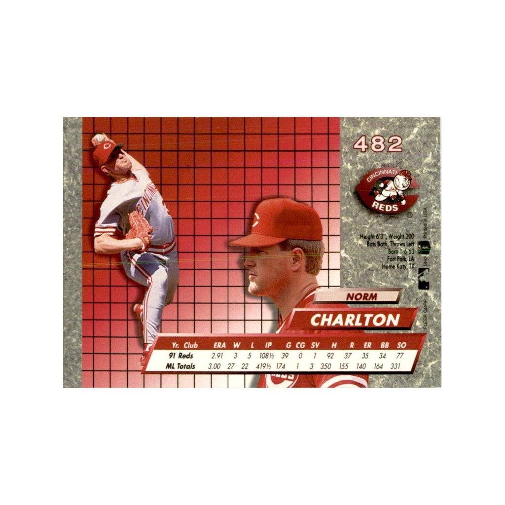 1992 Fleer Ultra Norm Charlton Baseball Cards #482