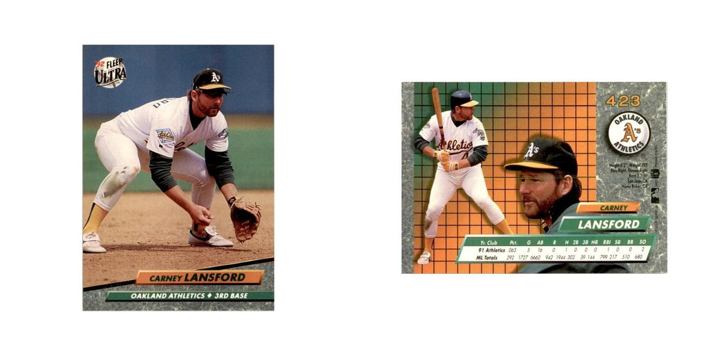 1992 Fleer Ultra Carney Lansford Baseball Cards #423
