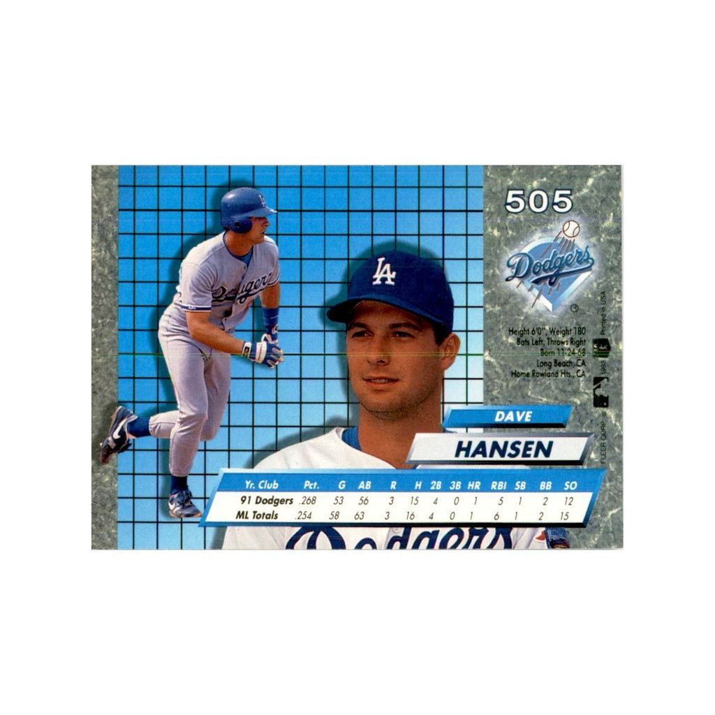 1992 Fleer Ultra Dave Hansen Baseball Cards #505
