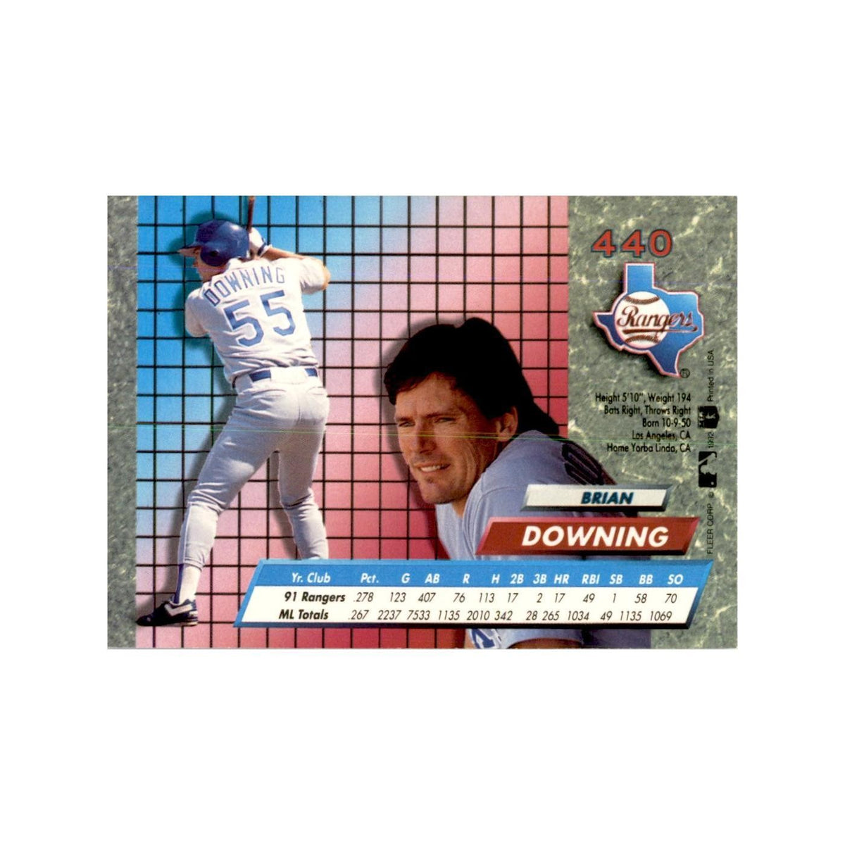 1992 Fleer Ultra Brian Downing Baseball Cards #440