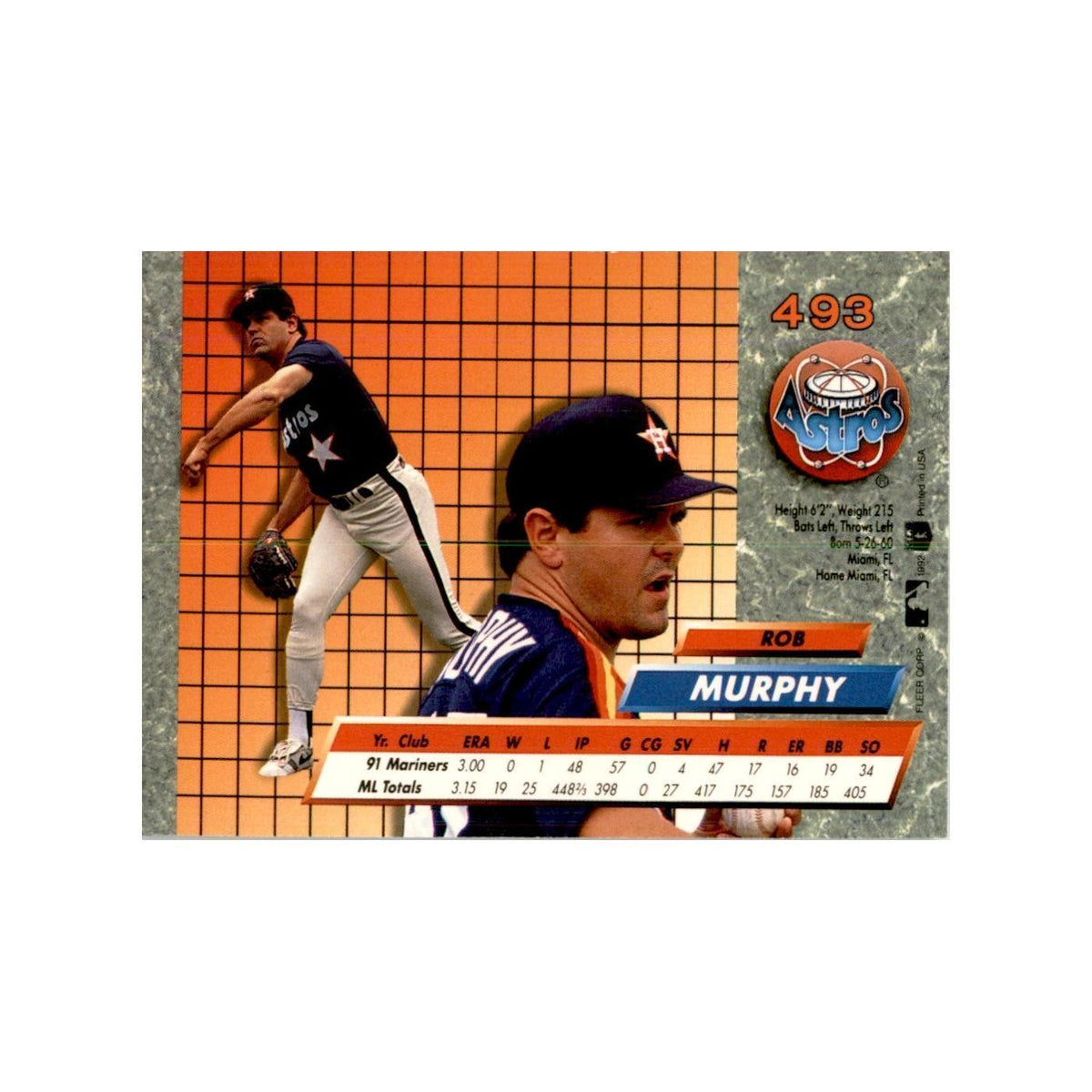 1992 Fleer Ultra Rob Murphy Baseball Cards #493