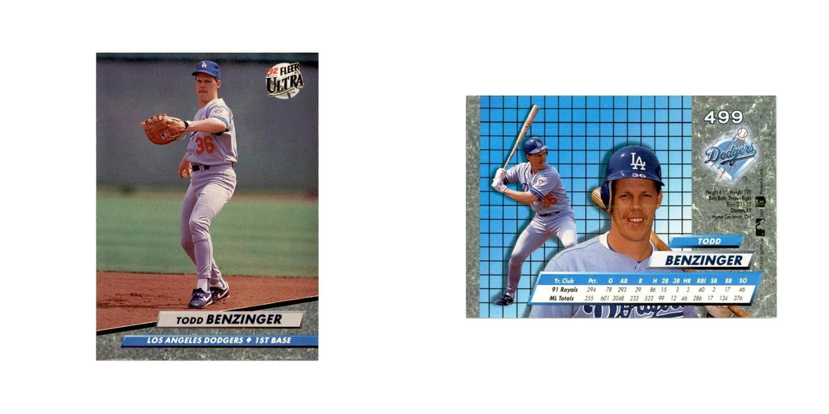 1992 Fleer Ultra Todd Benzinger Baseball Cards #499