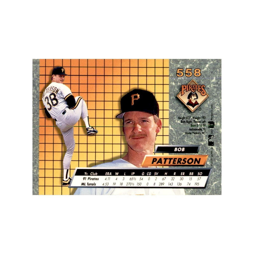 1992 Fleer Ultra Bob Patterson Baseball Cards #558